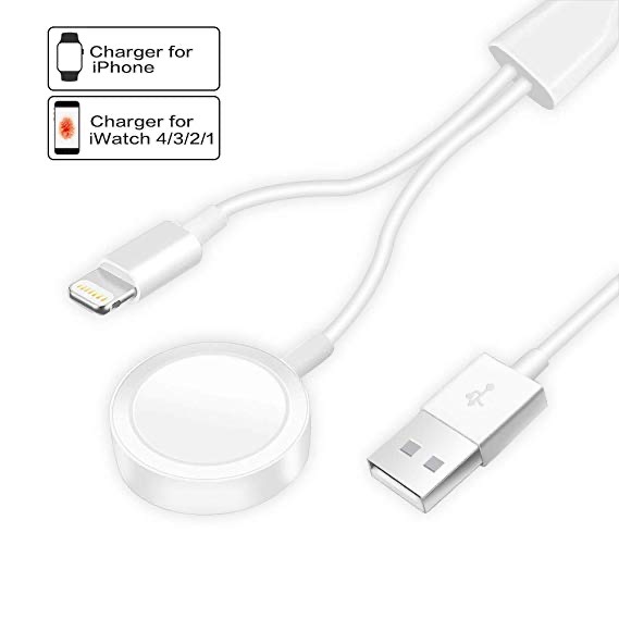 کابل شارژ اپل واچ 2in1